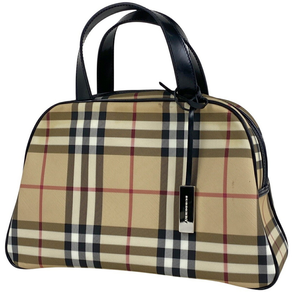 Burberry check handbag canvas beige